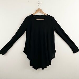 Cherish Black Asymmetrical Tunic Top